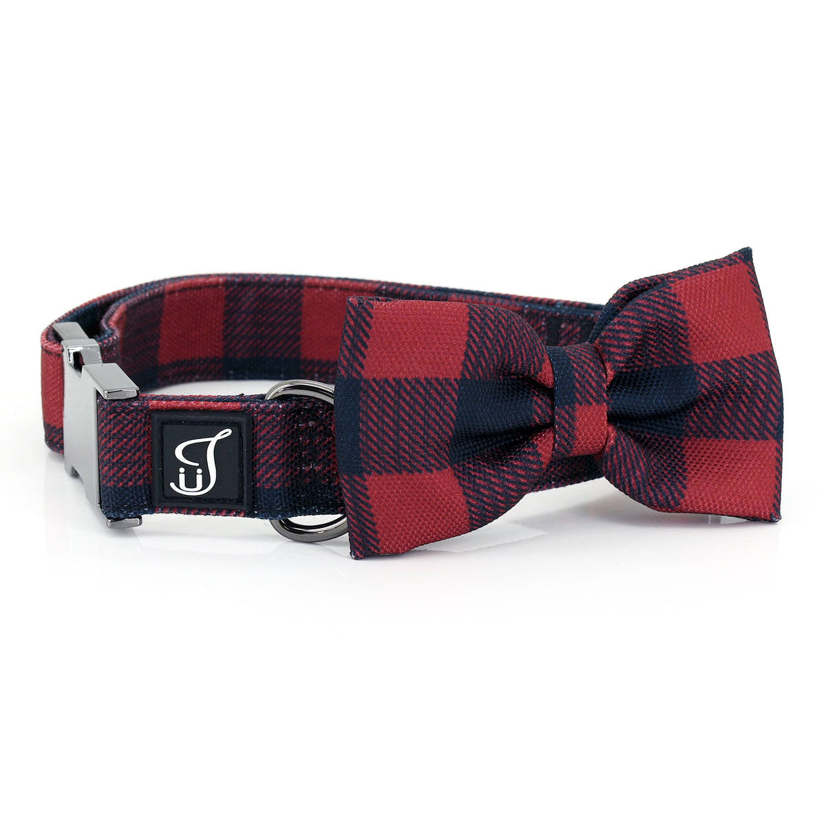 Buffalo plaid dog bow tie best sale